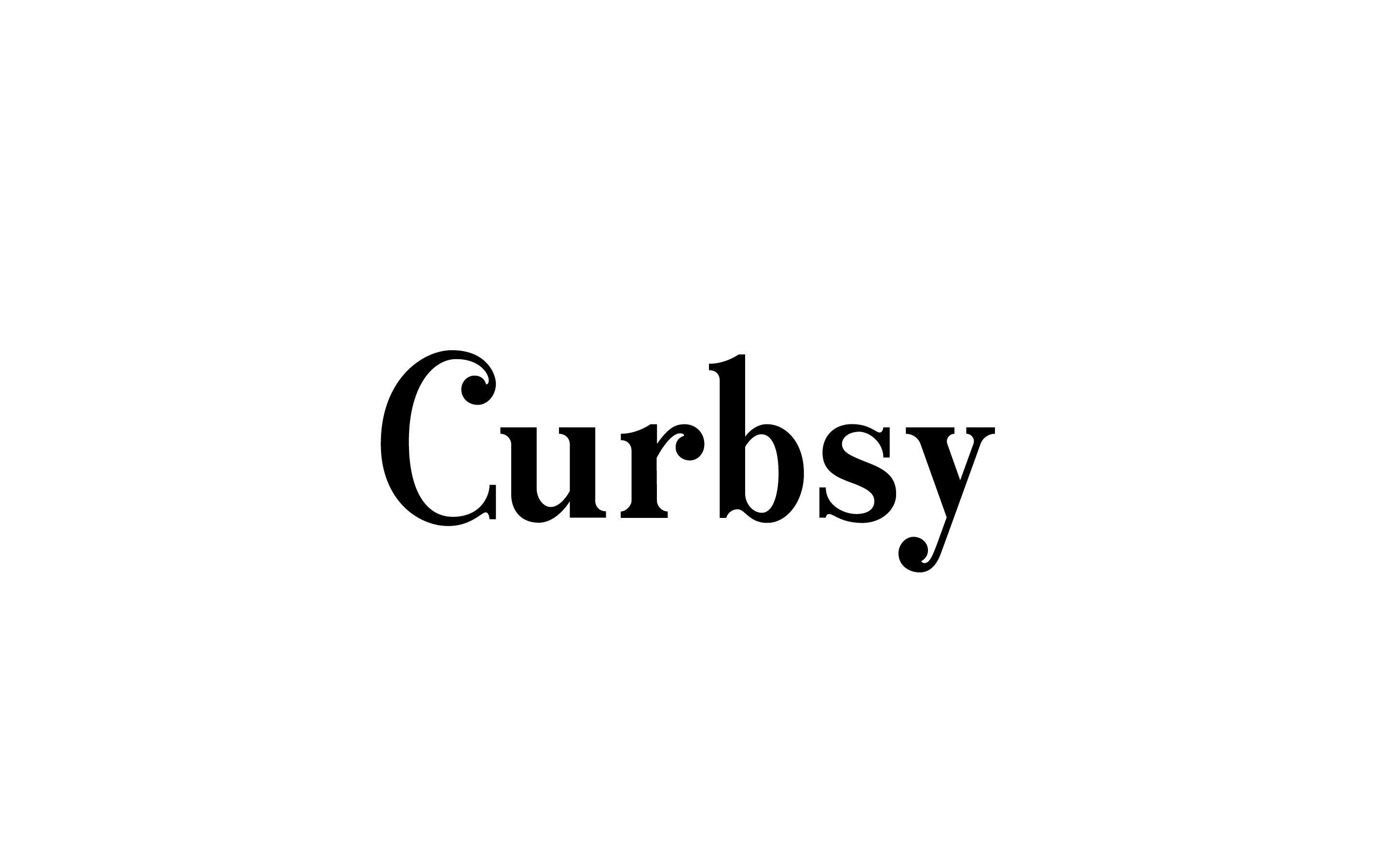 original black Curbsy logo